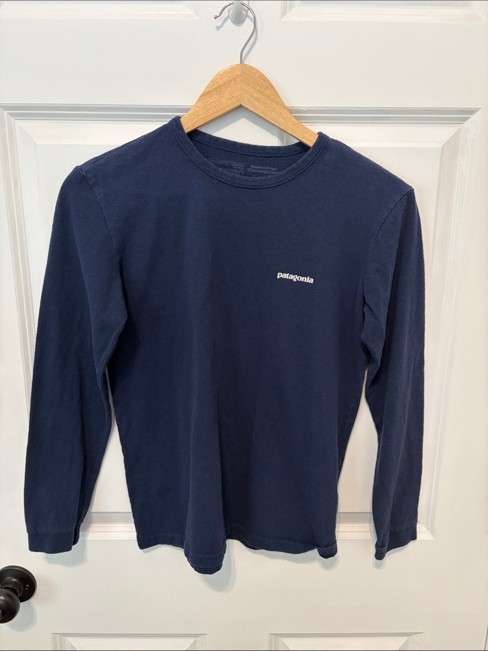 Patagonia Men’s Long-Sleeve Crewneck Shirt - Navy Blue